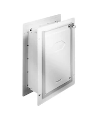 Aostirmotor Medium Wall-Mount Pet Door, lockable with 3 magnetic flaps, sturdy metal frame, energy-efficient and secure, easy installation