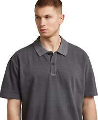 G-Star Raw Men's Washed Jacquard Relaxed-Fit Polo Shirt