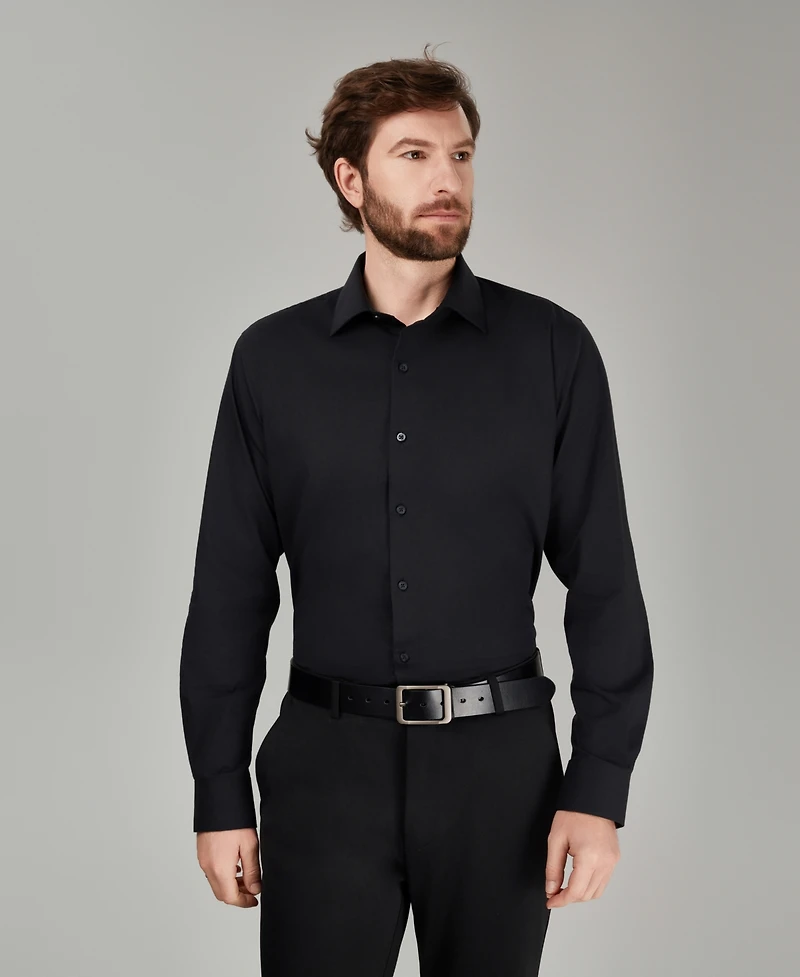 Alfani Men's Regular Fit Solid Dress Shirt, Macy's Exclusive