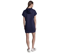 Dkny Sport Women's Collegiate Medallion Logo Hooded Sneaker Dress