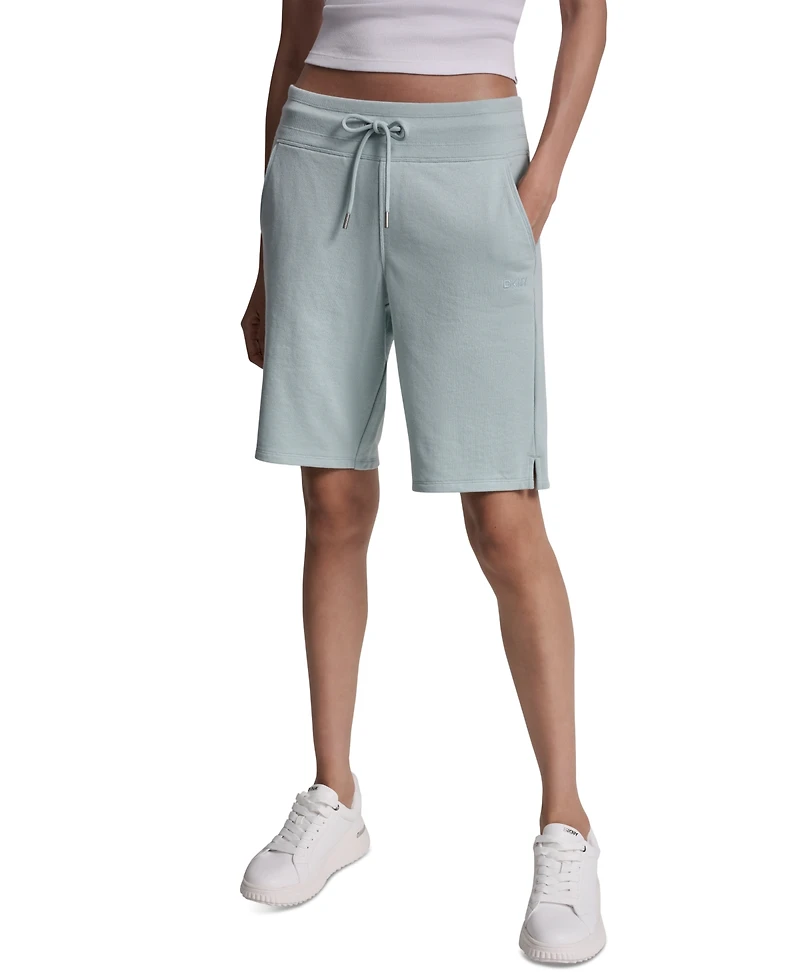 Dkny Sport Women's Embroidered Logo Bermuda Shorts
