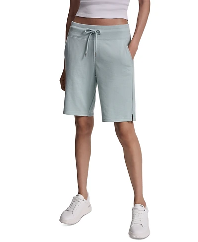 Dkny Sport Women's Embroidered Logo Bermuda Shorts