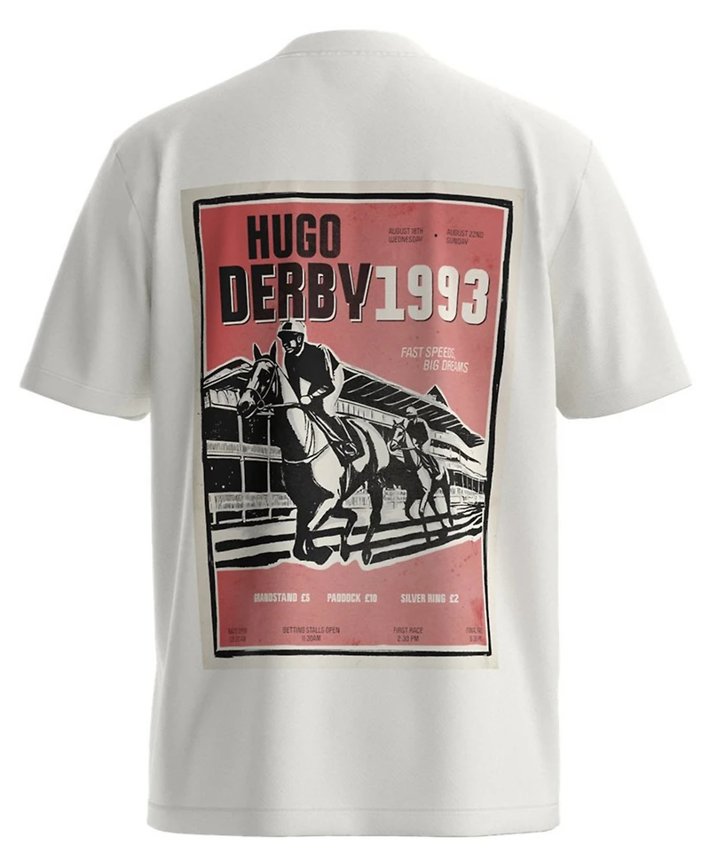 Hugo Boss Men's Derlyns Graphic Print Crewneck Cotton T-Shirt