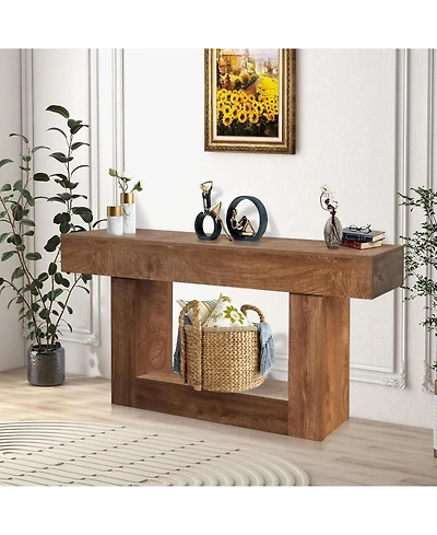 gaomon 63" Wood Console Table for Entryway, Rectangular Sofa Table Behind The Couch, Modern Farmhouse Console Tables for Entrance, Hallway