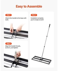 Sugift Updated Lawn Leveling Rake, Stainless Steel for Yard and Golf Course