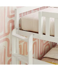 Max & Lily Full Bunk Bed With Ladder on End and Storage Drawers