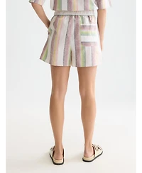 Scotch & Soda Women's and Striped Elastic Waist Shorts