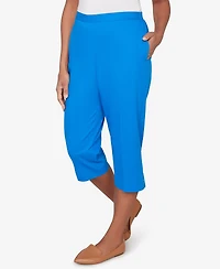Alfred Dunner Petite Lady Liberty Heat-Set Side-Seam Pocket Capri Pants