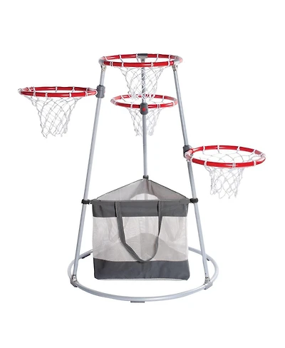 Kaplan Early Learning Company 4-Hoop Basketball Play Set with Storage Bag