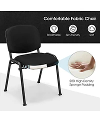 Gouun Stackable Padded Conference Chair Set of 2 with Metal Frame