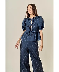 English Factory Women's Polka Dot Long Pants