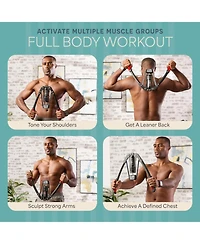 Lifepro Hydraulic Chest Expander & Arm Twister - Adjustable Power Twister Arm Exerciser, Resistance, Home Gym Upper Body Trainer