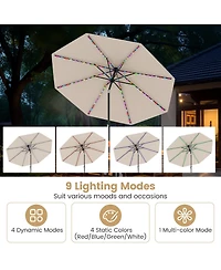 Slickblue Solar Umbrella with Multicolor Led Lights and Tilt