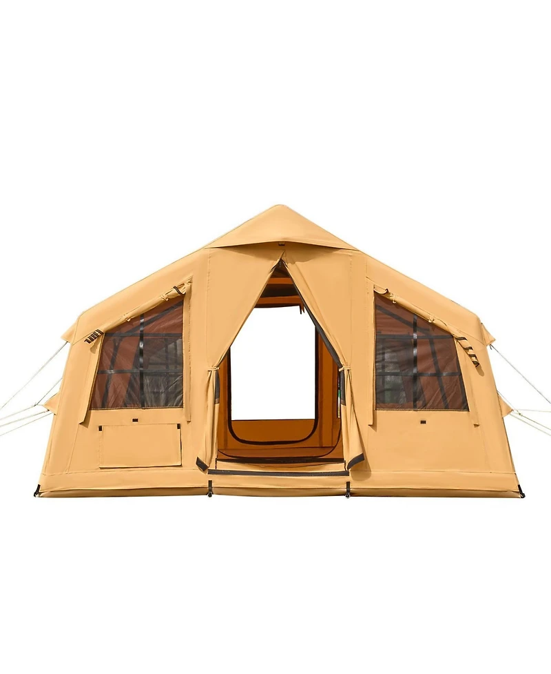 Mecale 8 to 12 Person Inflatable Glamping Tent with Skylights