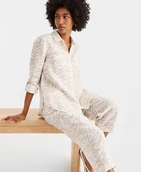 Charter Club Womens Linen Shirt Linen Drawstring Pants Macys Exclusive