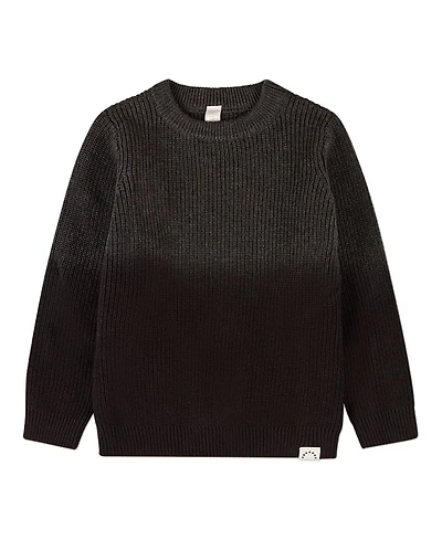 MeMoi Baby Boys Ribbed 100% Cotton Knit Ombre Crewneck Pullover Sweater