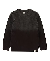 MeMoi Baby Boys Ribbed 100% Cotton Knit Ombre Crewneck Pullover Sweater
