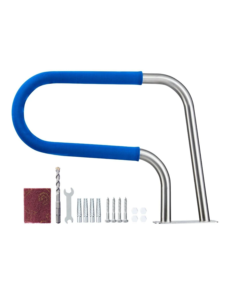 Sugift Pool Rail, 220 lbs Capacity, Stainless Steel Handrail for Poolside