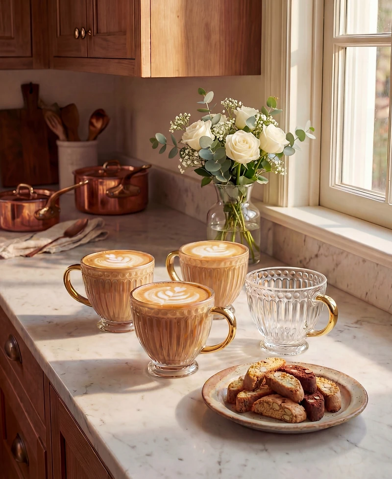 Godinger Triumph Oversized Coffee Mugs, Set of 4