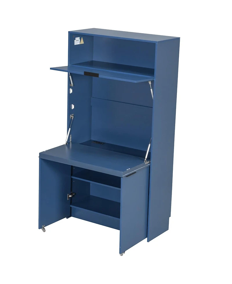 Streamdale Furniture Pantry Buffet with Hutch and Workstation