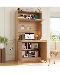 Streamdale Furniture Multifunctional Kitchen Pantry with Hutch and Workstation