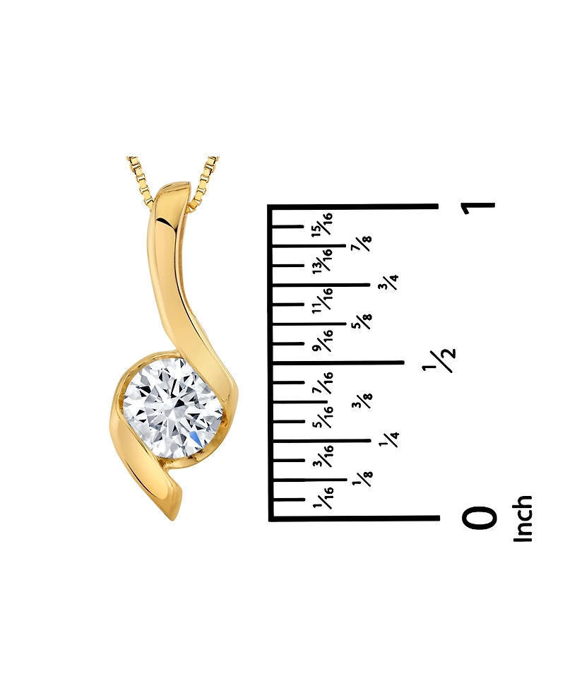 Macy's Certified Lab Grown Diamond Pendant Necklace (2 ct. t.w.) in 14k White Gold (Also Available in 14k Yellow Gold)