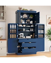 Streamdale Furniture Shaker Pantry Cabinet w/ Shelves, Drawers
