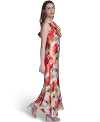 Eliza J Women's Sleeveless Drape Cowl Neck Gown