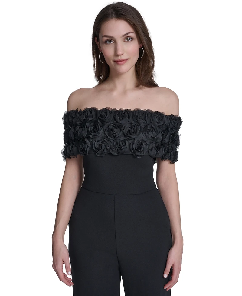 Eliza J Women's Off-The-Shoulder Short-Sleeve Jumpsuit