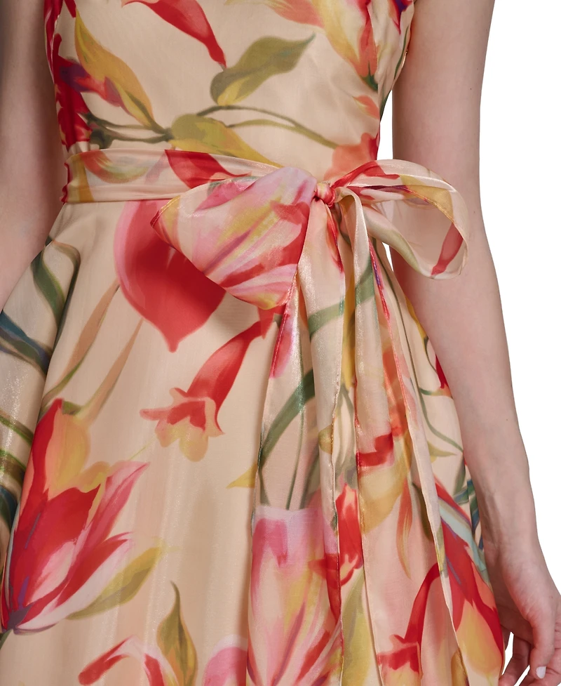 Eliza J Women's One-Shoulder Sleeveless Ball Gown
