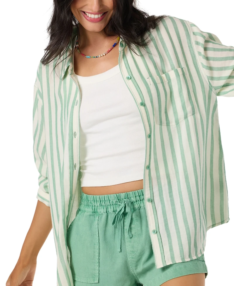 O'Neill Women's Cotton Leni Striped Shirt