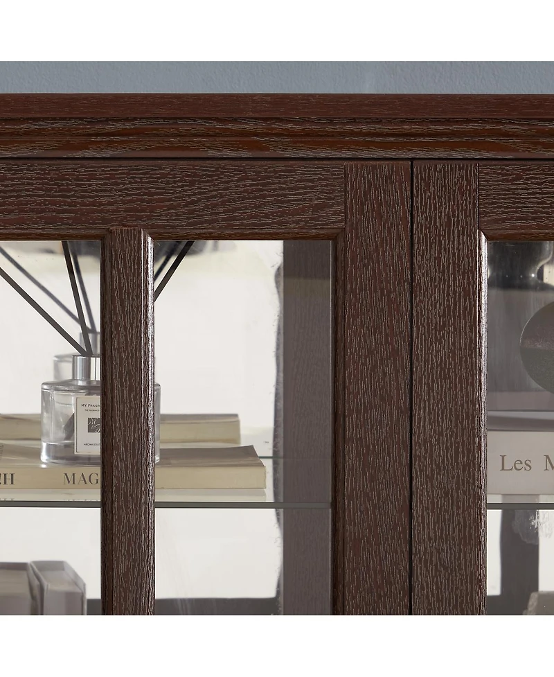 Streamdale Furniture Glass Door Curio Display Cabinet