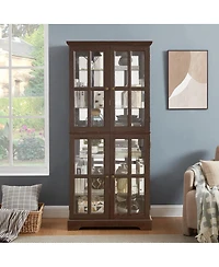 Streamdale Furniture Glass Door Curio Display Cabinet