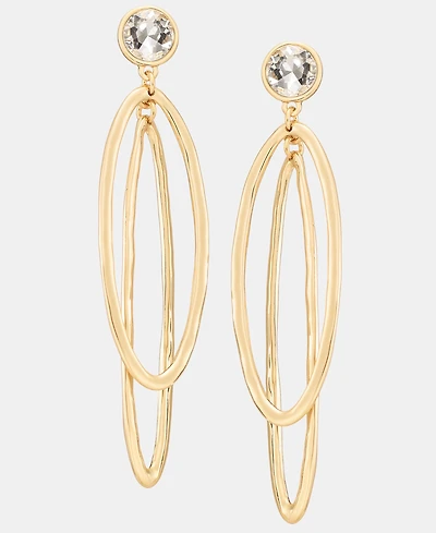 I.n.c. International Concepts Crystal Double Oval Statement Earrings, Macy's Exclusive