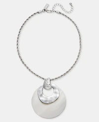 I.n.c. International Concepts Crystal & Shell Pendant Necklace, 16" + 3" extender, Macy's Exclusive