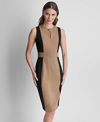 Dkny Women's Sleeveless Jewel Neck Sheath Dress