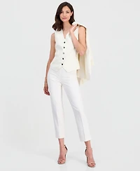 T Tahari Women's Sleeveless Button-Front Vest