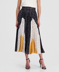 T Tahari Women's Belted Pleat Skirt