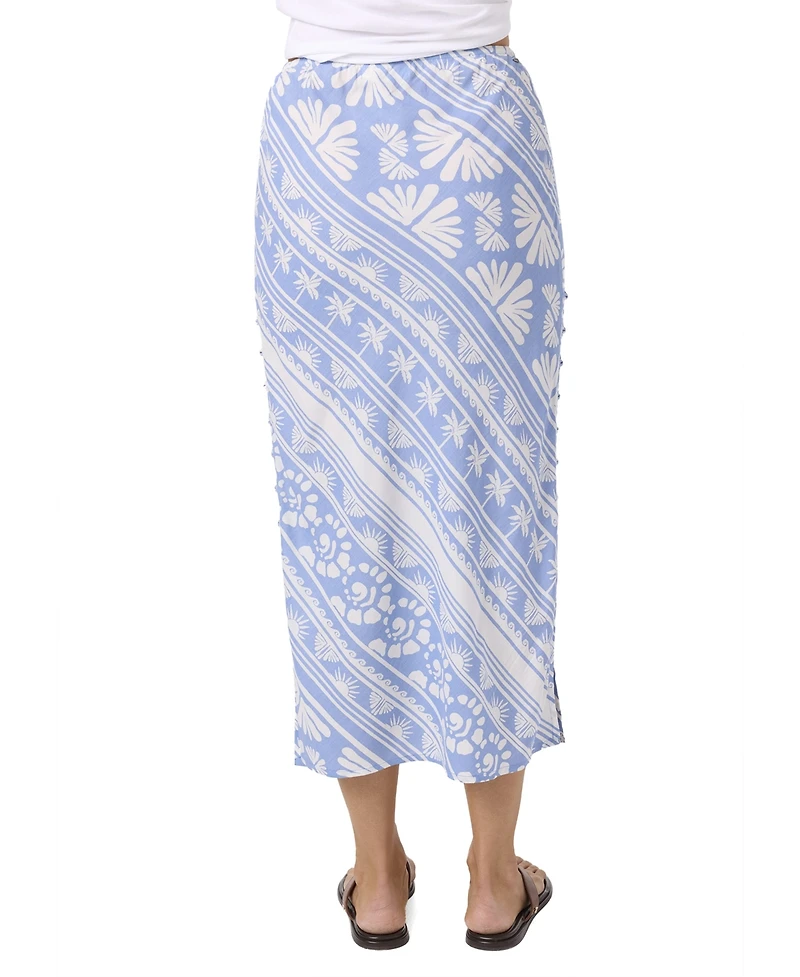 O'Neill Women's Bellamy Abstract Pull-On Midi Skirt