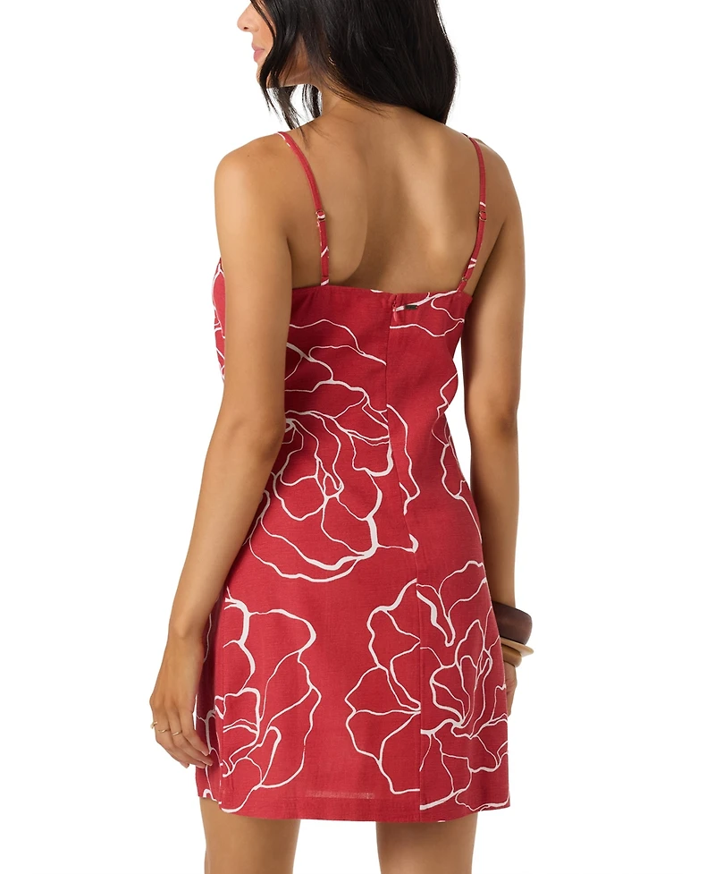 O'Neill Women's Cecilia Square Neck Floral Dress