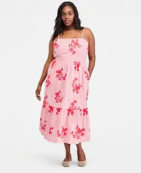 On 34th Trendy Plus Embroidered Midi Dress, Macy's Exclusive