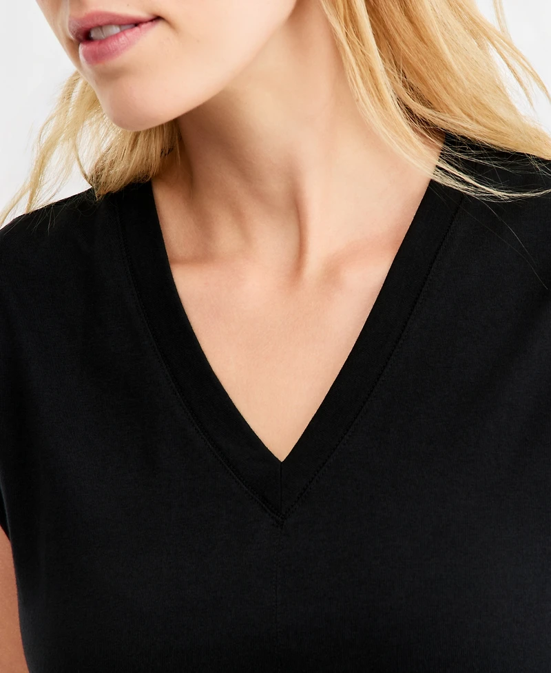 On 34th Women's V-Neck Jersey Top, Macy's Exclusive