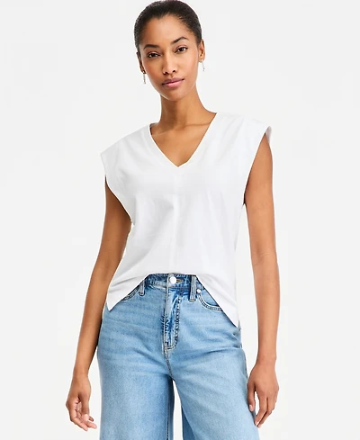 On 34th Women's V-Neck Jersey Top, Macy's Exclusive