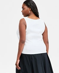 On 34th Trendy Plus Pepper-Embroidered Tank Top, Macy's Exclusive