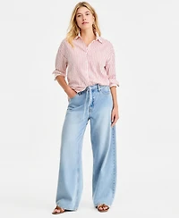 On 34th Women's High-Rise Wide-Leg Soft Denim Jeans, Regular & Short, Macy's Exclusive