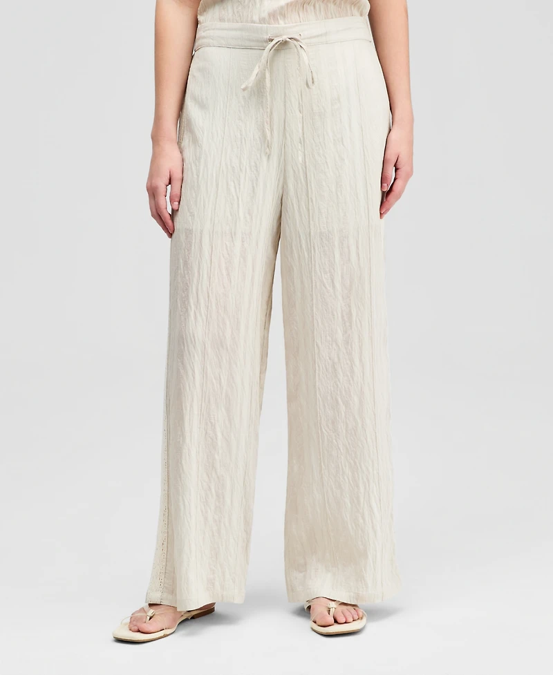 And Now This Women's Wide-Leg Drawstring Pants, Macy's Exclusive