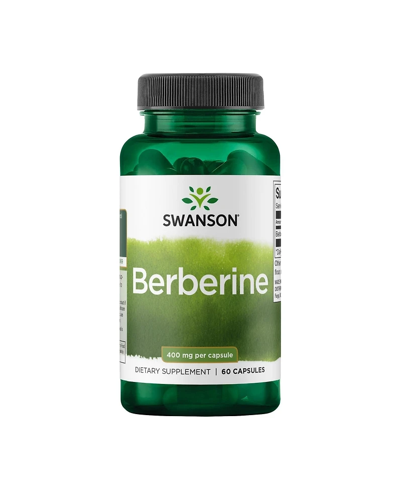 Swanson Berberine Standardized 97% Berberine HCl 400mg Each 60 Capsules