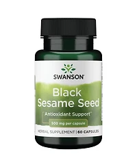 Swanson Full Spectrum Black Sesame Seed 500 Milligrams 60 Capsules
