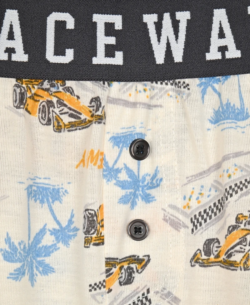 Max & Olivia Boys' 6-18 Palm Tree Print T-Shirt and Shorts, 2-Piece Set