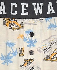 Max & Olivia Boys' 6-18 Palm Tree Print T-Shirt and Shorts, 2-Piece Set